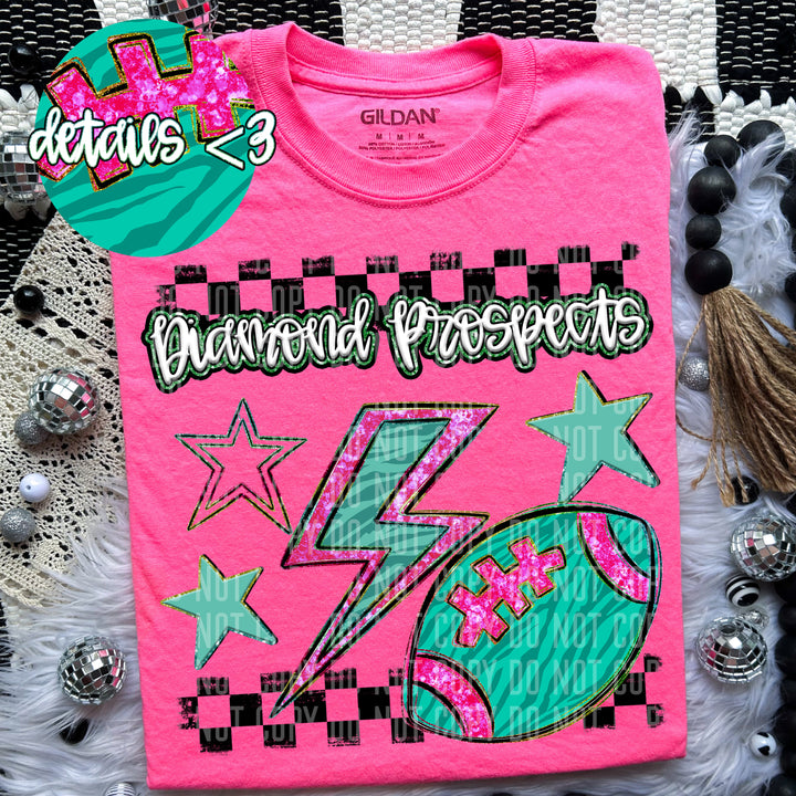 Rainbow Football Bolts DTF Print