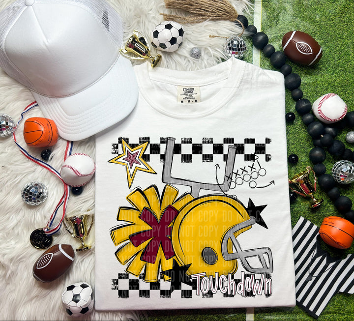 Helmet Pom Colors DTF Print