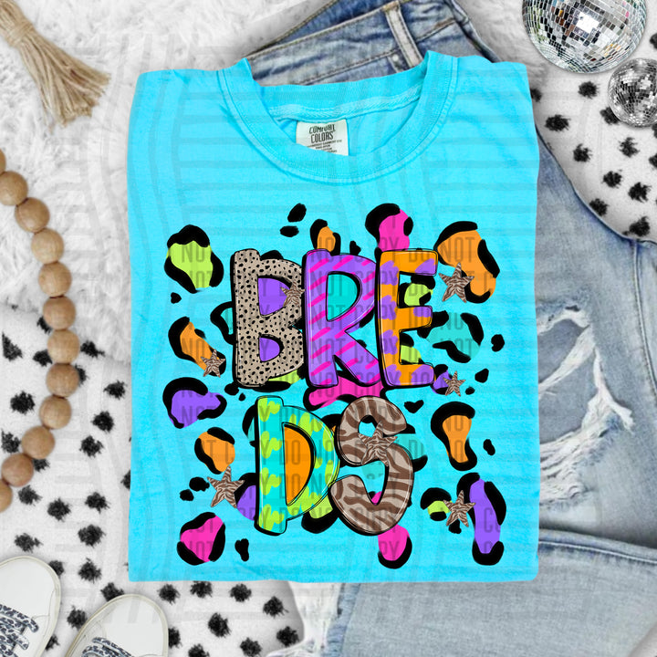 Funky Mix Up Leopard Spots DTF Print