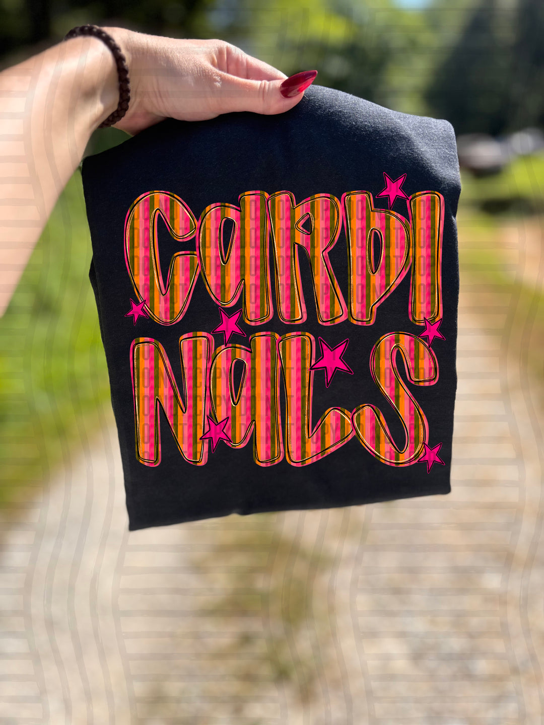 Holly Jolly Cheer Striped DTF Print