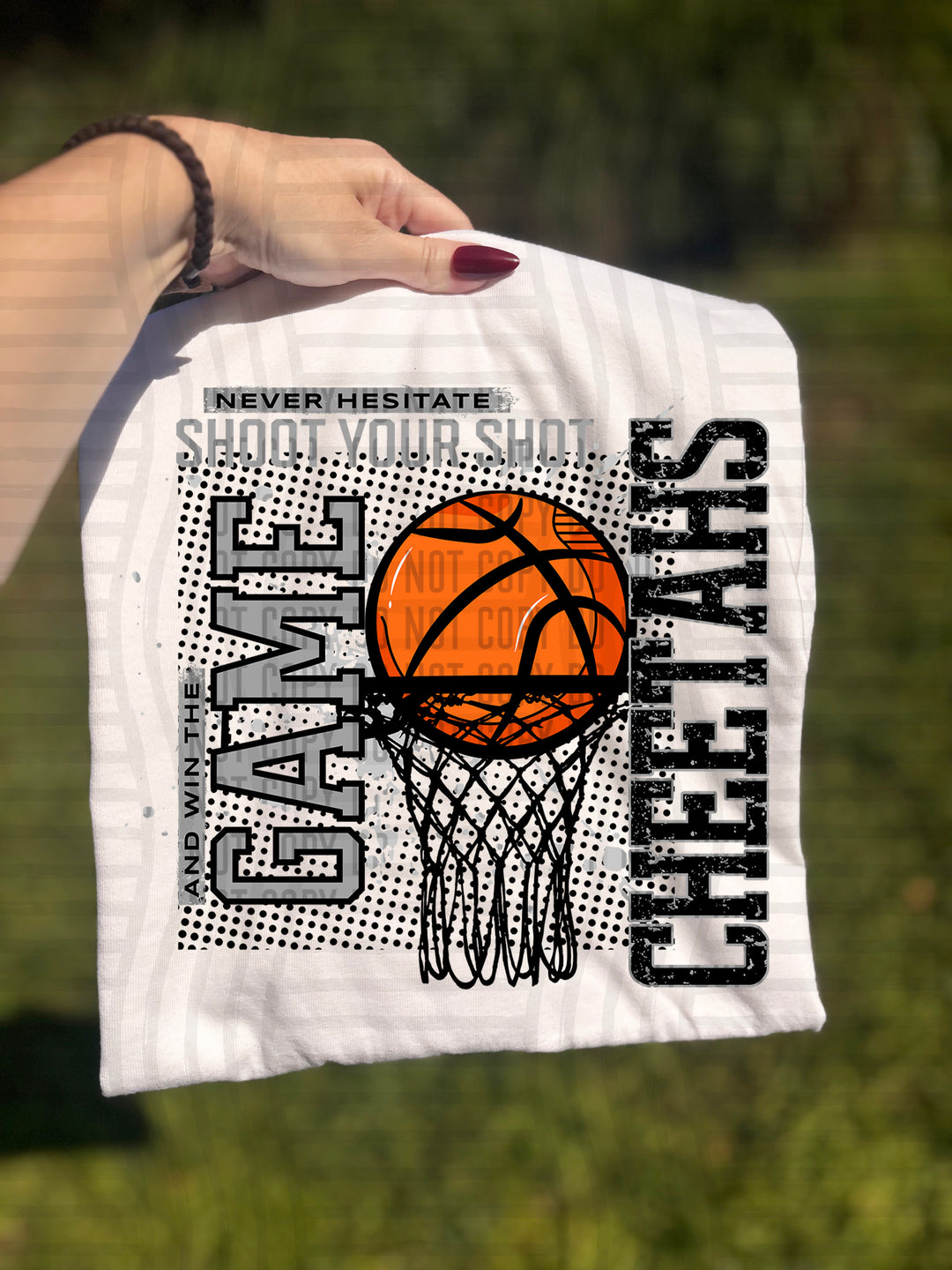 Never Hesitate Basketball DTF Print