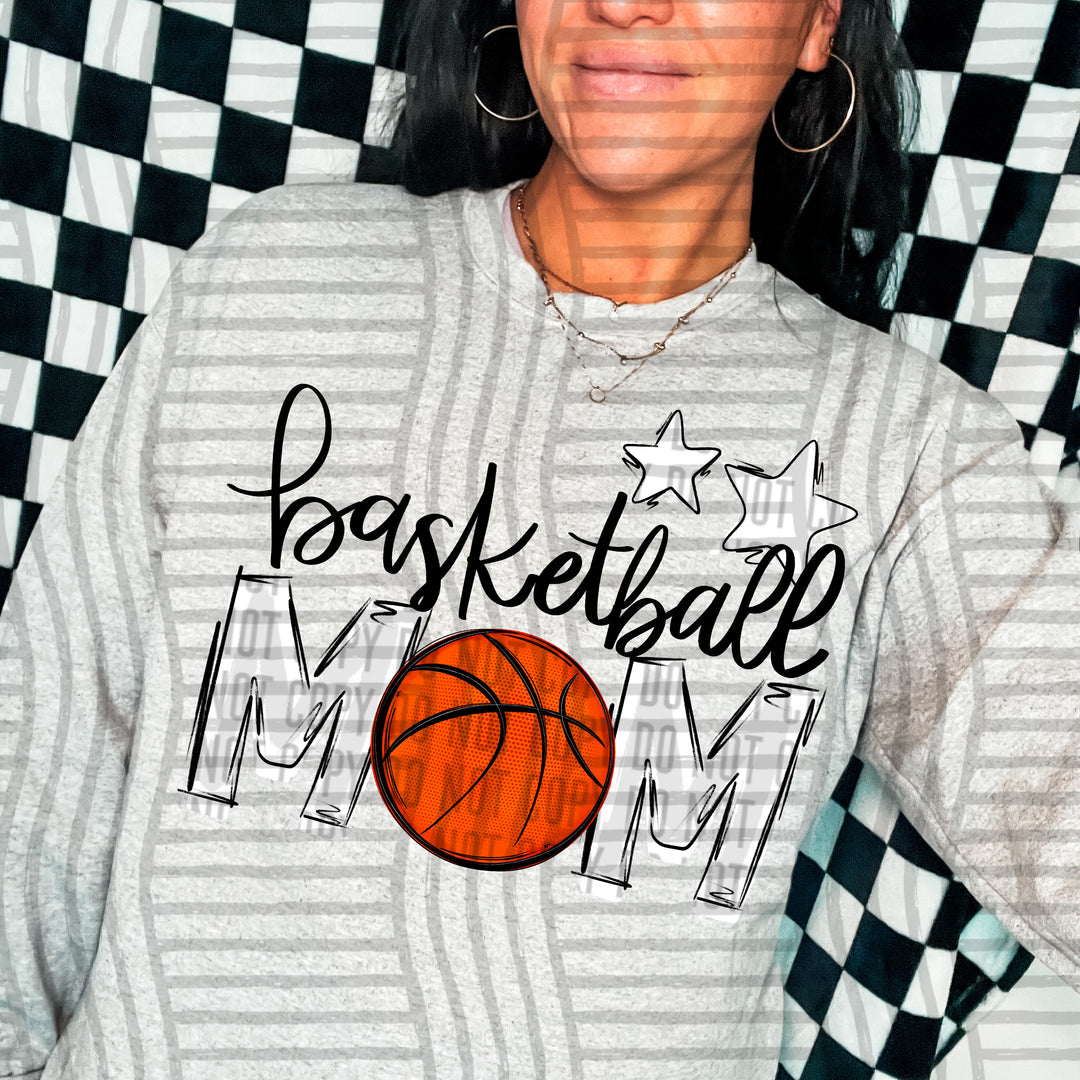 Sports Mom Basketball DTF Print