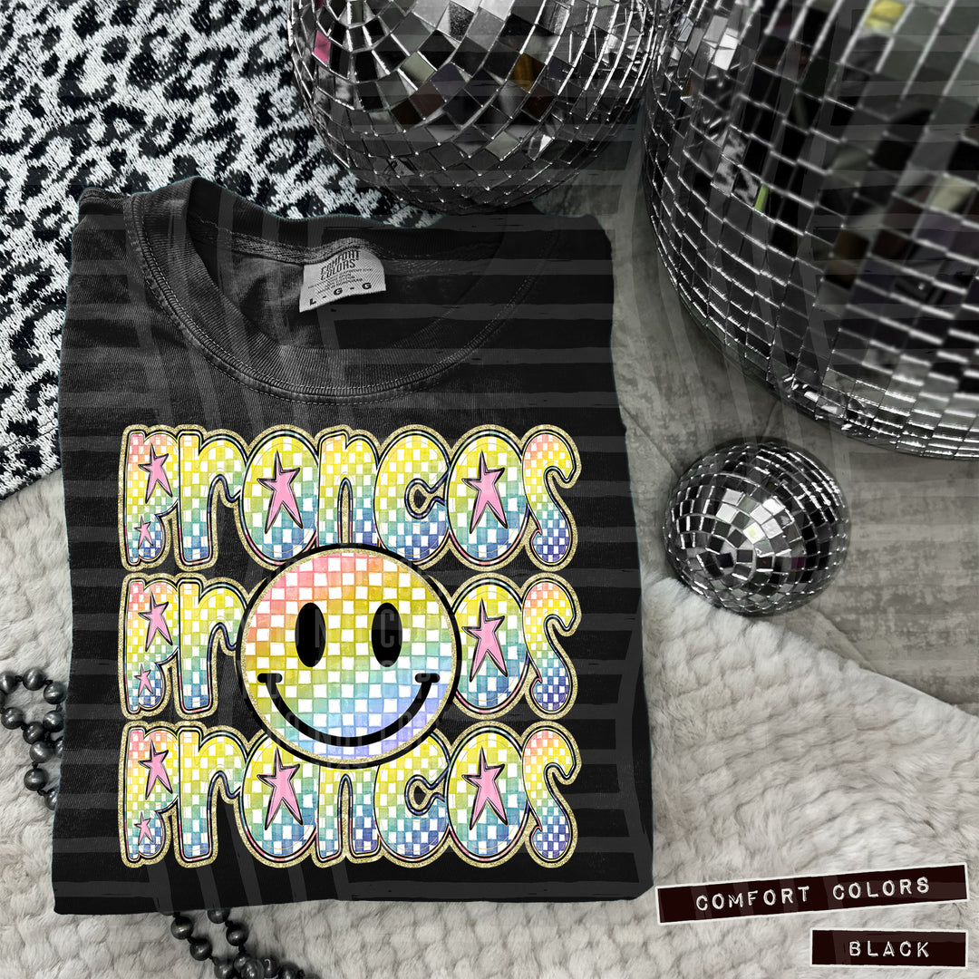Rainbow Smiley Triple Stack DTF Print