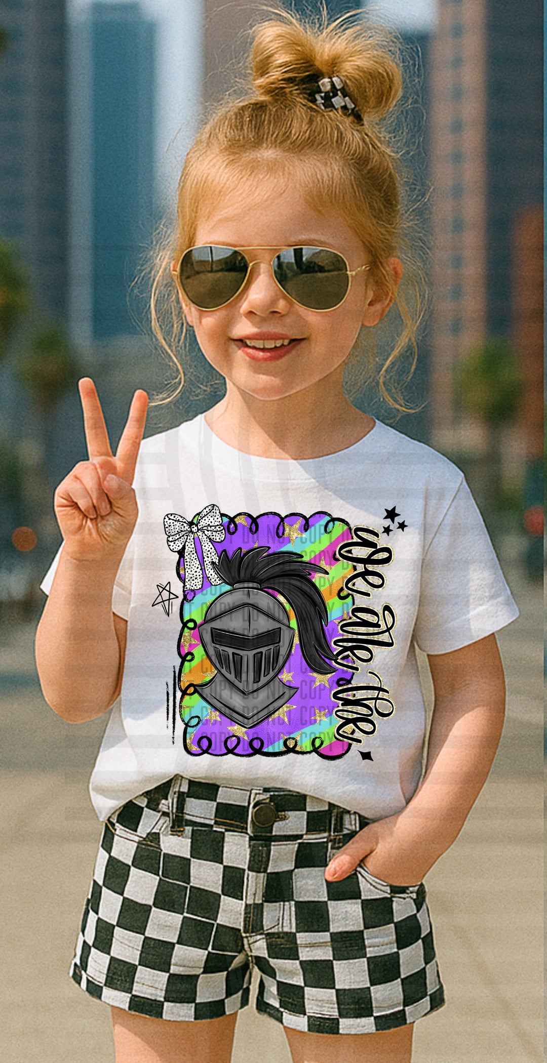 Preppy Swirl Mascot DTF Print