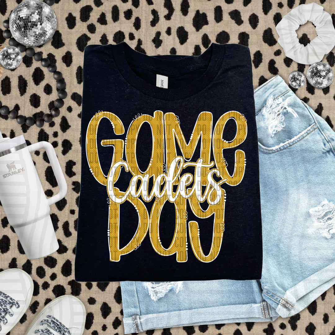 Doodle Gameday Gold DTF Print