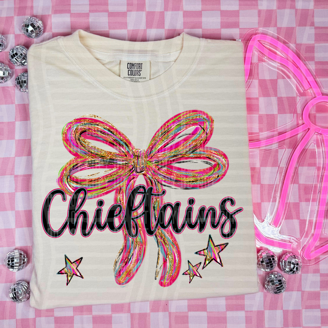 Whimsical Christmas Bows Mascots DTF Print