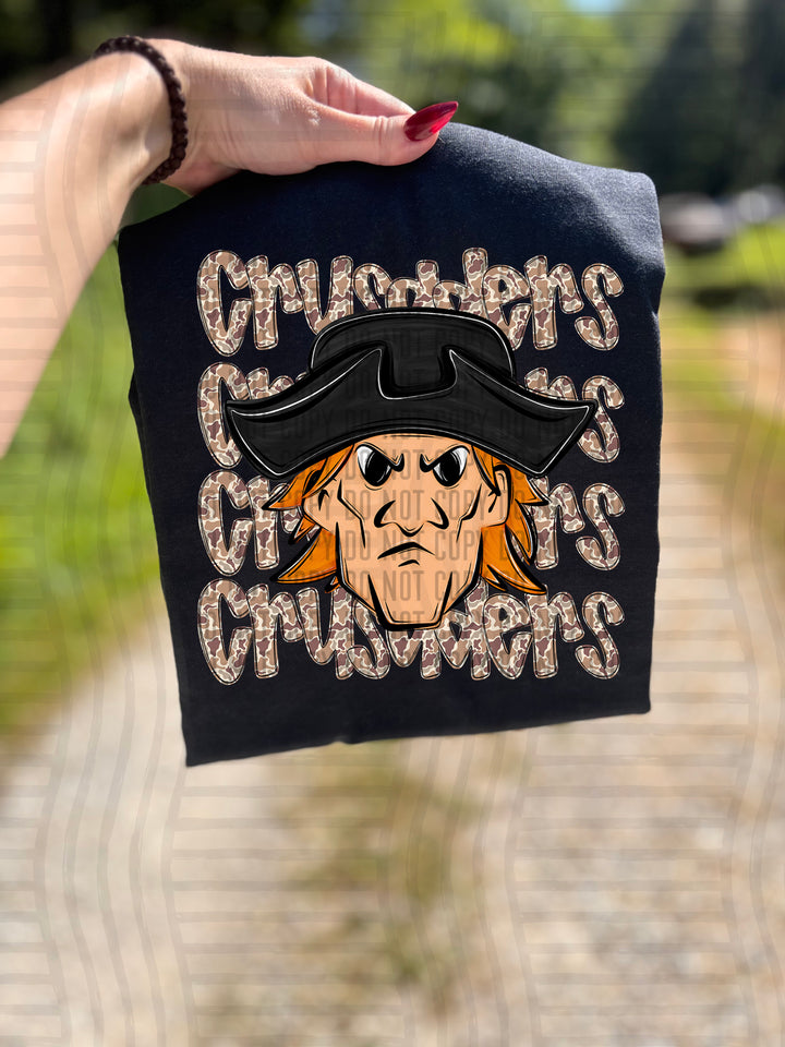 Camo Mascot Heads DTF Print