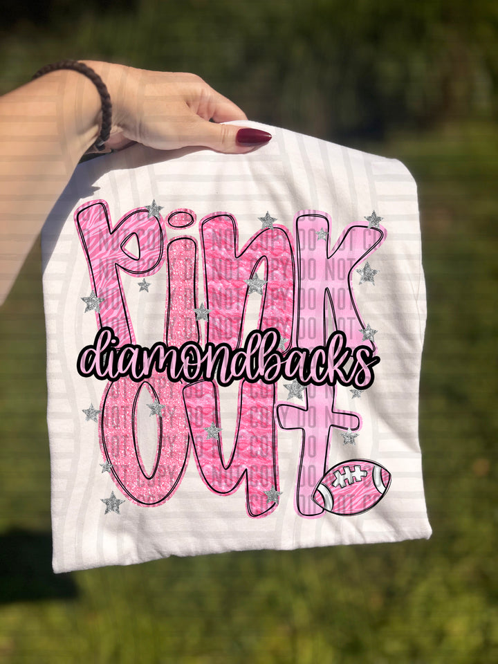 Pink Out Football DTF Print