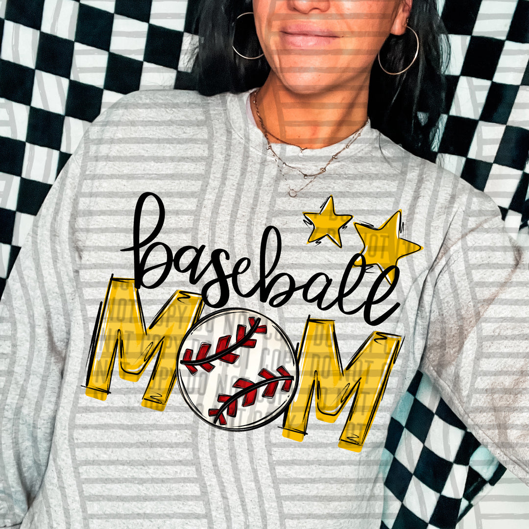 Sports Mom Baseball DTF Print