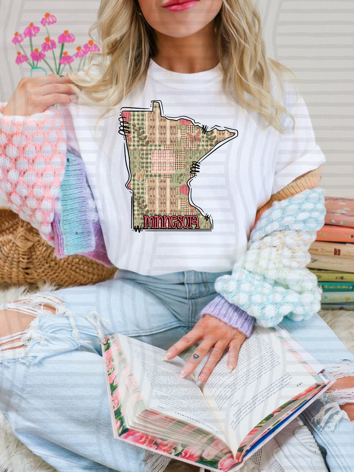 Butterfly Cottage States DTF Print
