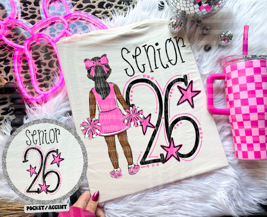 Cheerleader 2026 Senior BACK DTF Print