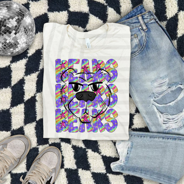 Rainbow Swirl Mascot Outlines DTF Print