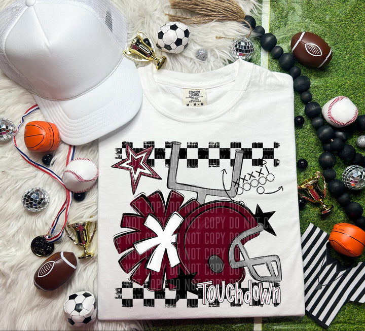 Helmet Pom Colors DTF Print