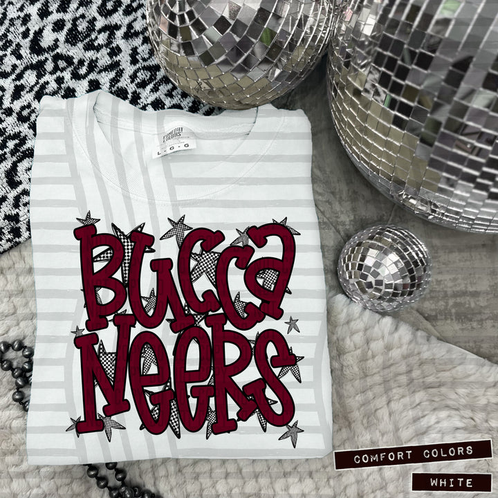 Maroon Staggered DTF Print