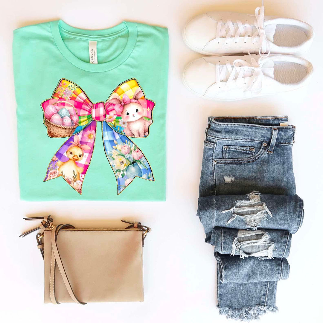 Coquette Bow MINT BELLA CANVAS Printed Tee
