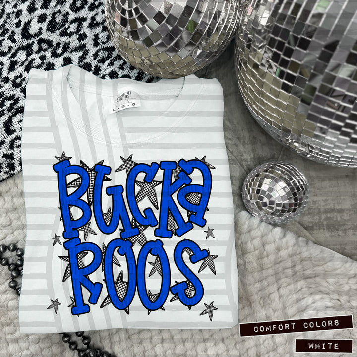 Blue Staggered DTF Print