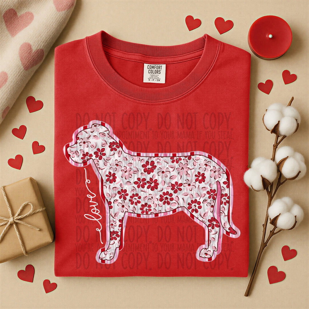 Valentine Dogs DTF Print