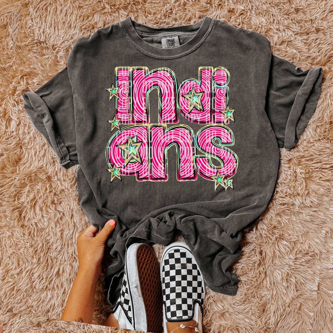 Pink Swirls DTF Print
