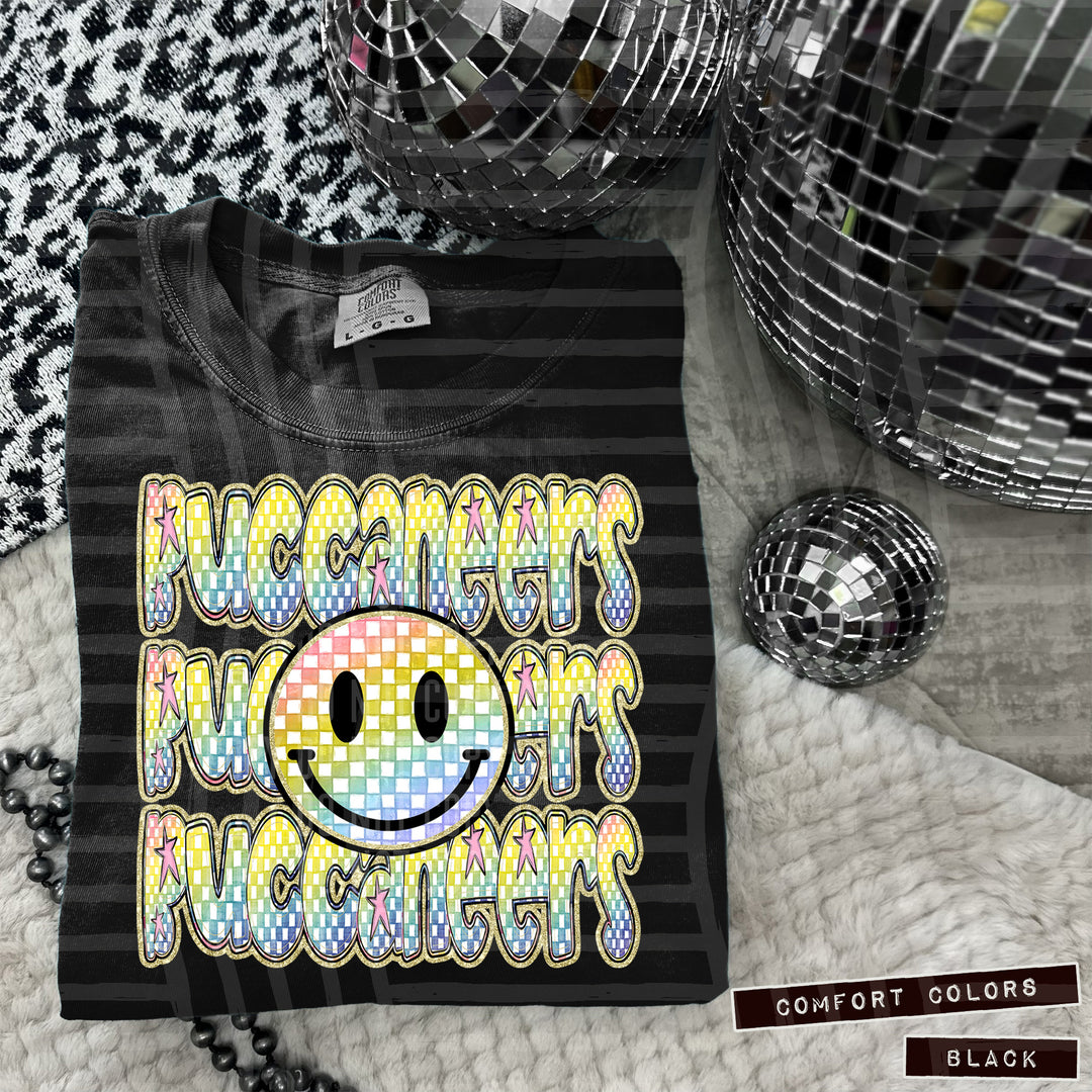 Rainbow Smiley Triple Stack DTF Print