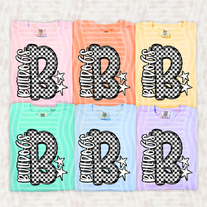 Checker Crush Black And White Mascots DTF Print