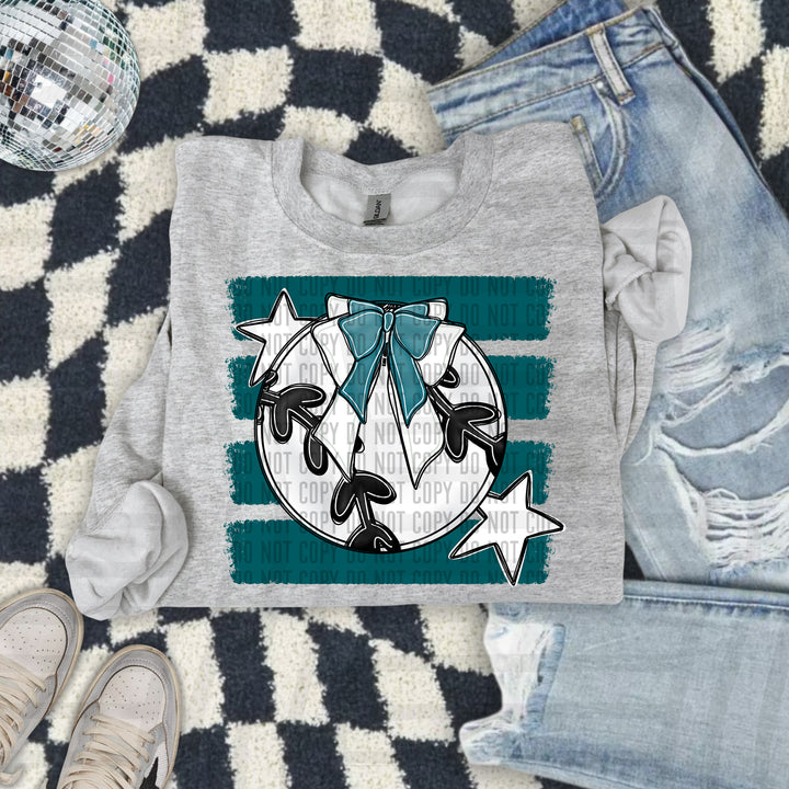 Baseball Bow DTF Print