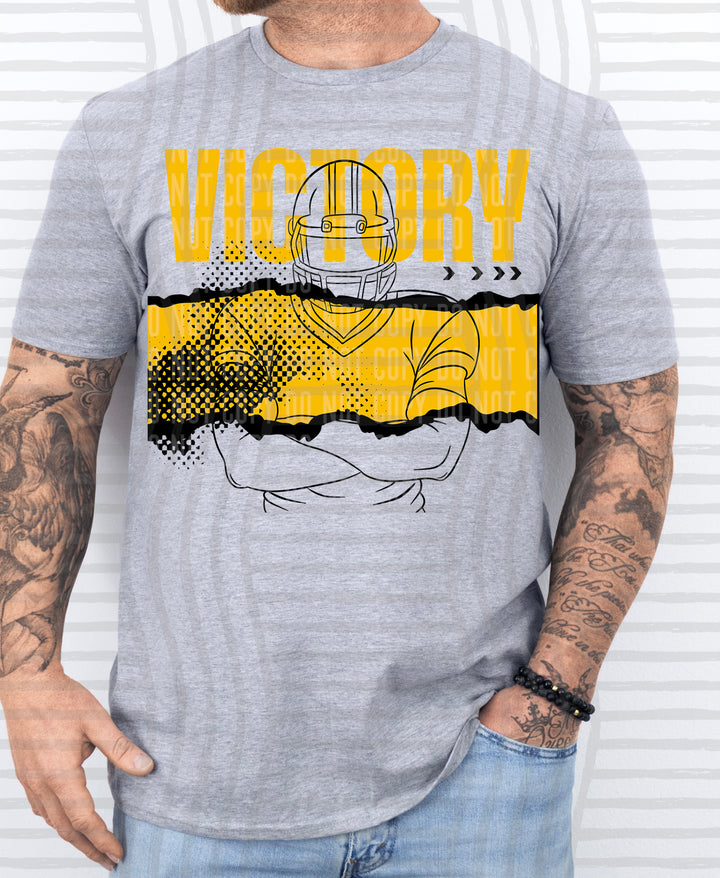Victory Football Player DTF Print