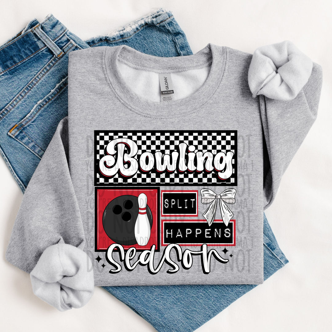 Bowling Season Retro DTF Print