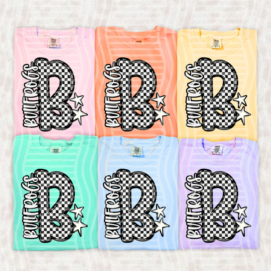 Checker Crush Black And White Mascots DTF Print
