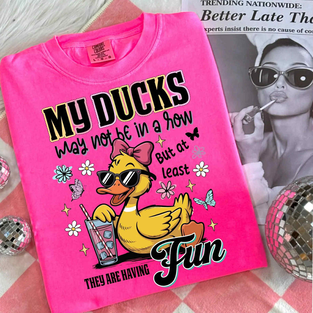 Ducks In A Row DTF Print