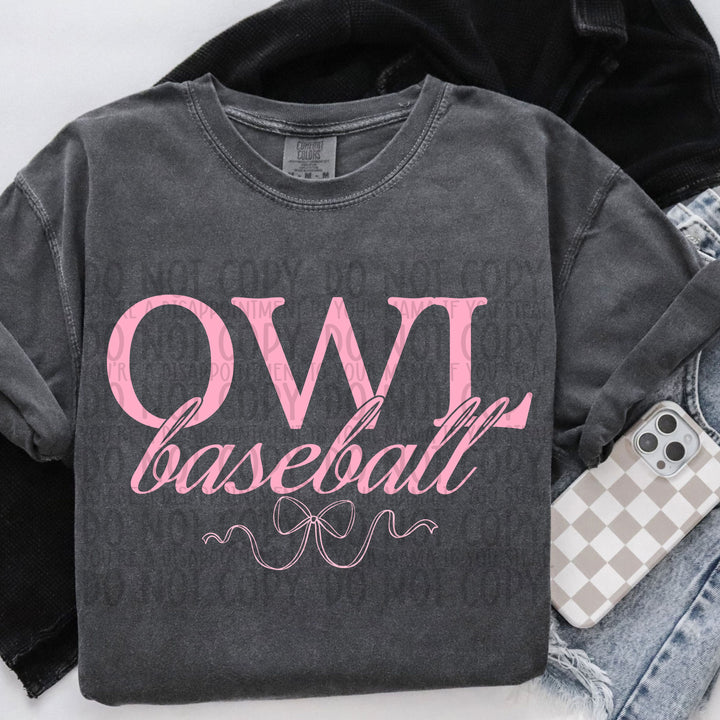 Pink Coquette Baseball Mascots DTF Print