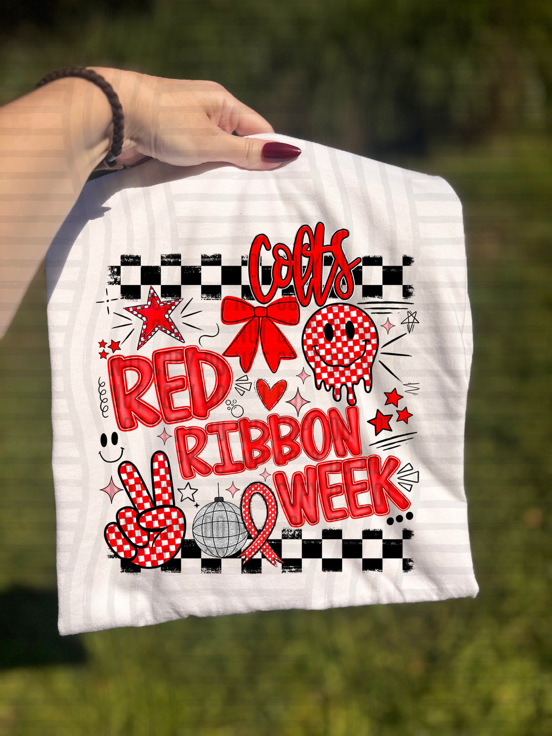 Red Ribbon DTF Print