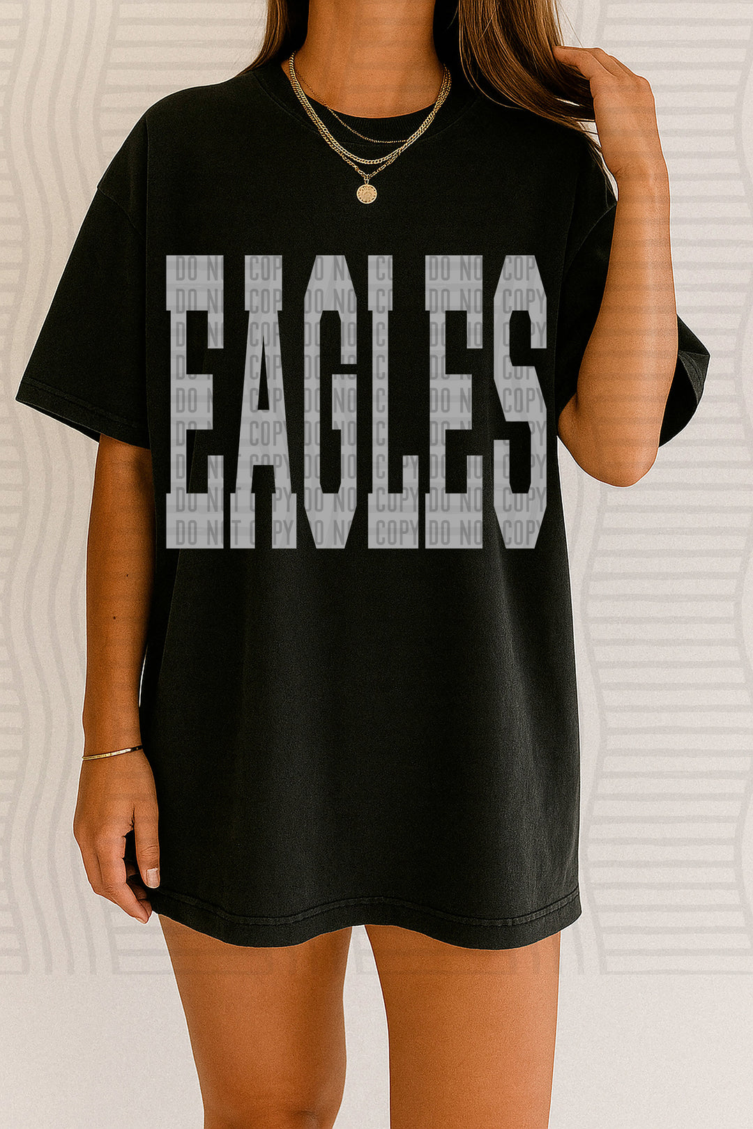 Oversized Stretched Grayscale DTF Print