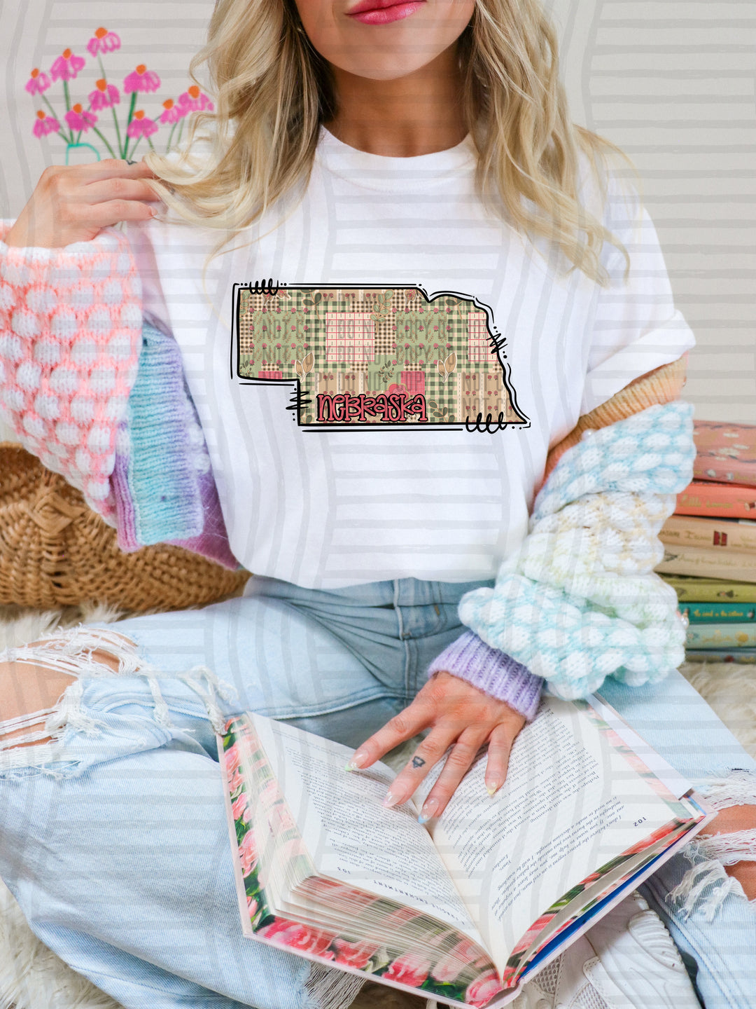 Butterfly Cottage States DTF Print