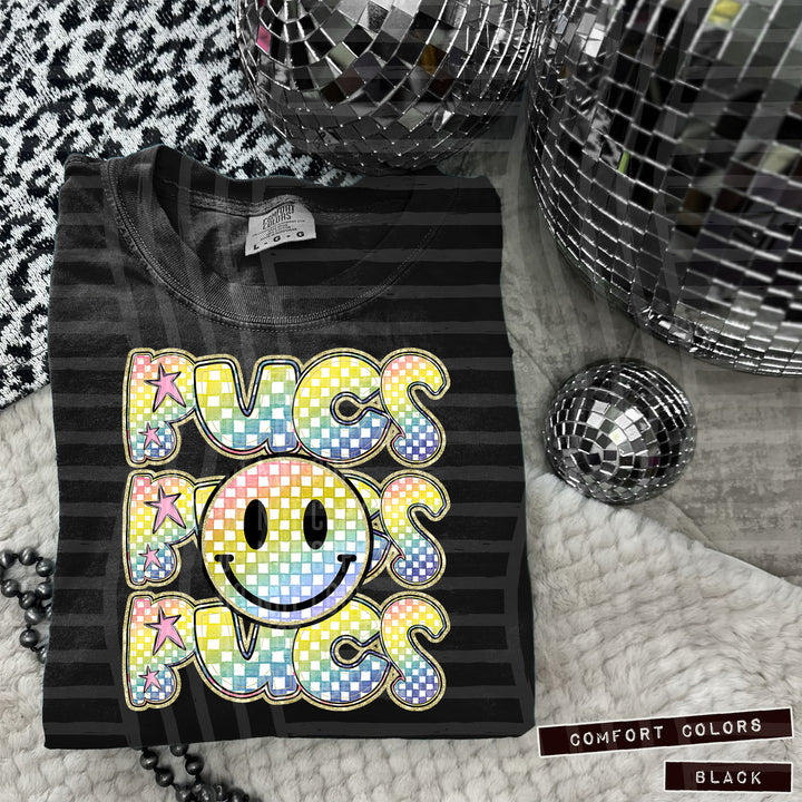 Rainbow Smiley Triple Stack DTF Print
