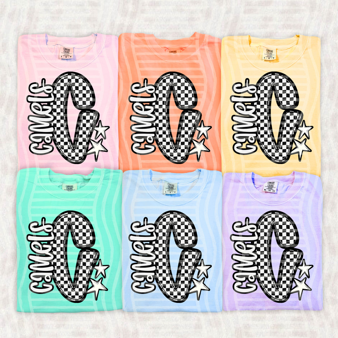 Checker Crush Black And White Mascots DTF Print