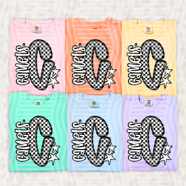 Checker Crush Black And White Mascots DTF Print