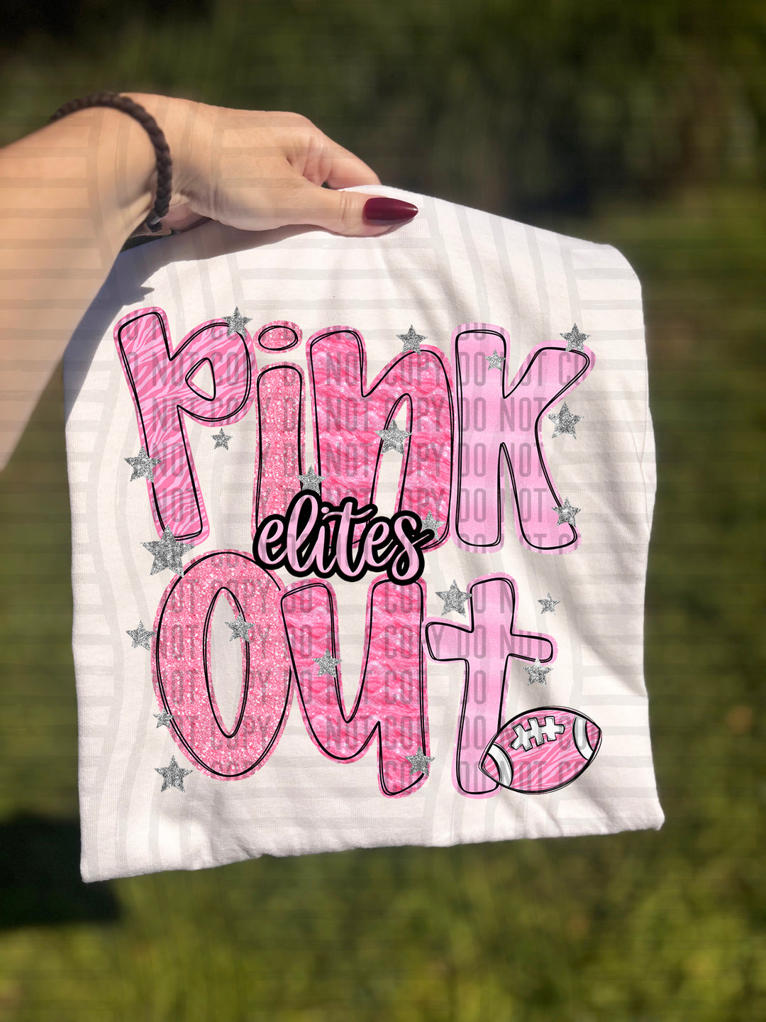 Pink Out Football DTF Print