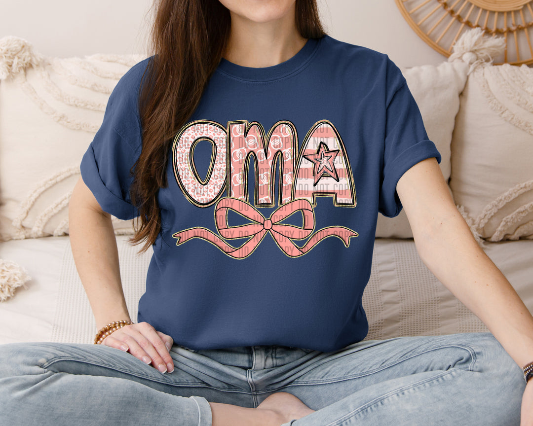 Apricot With Bow DTF Print