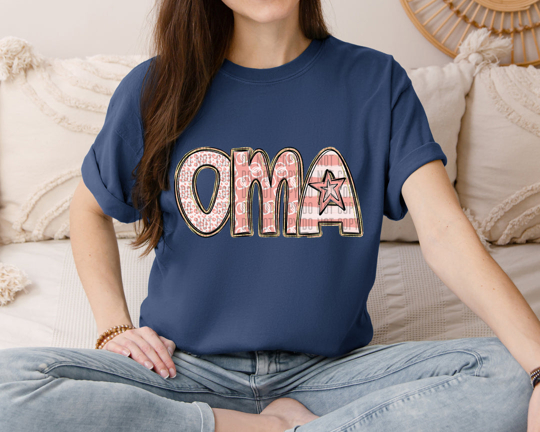 Apricot Mom Names DTF Print