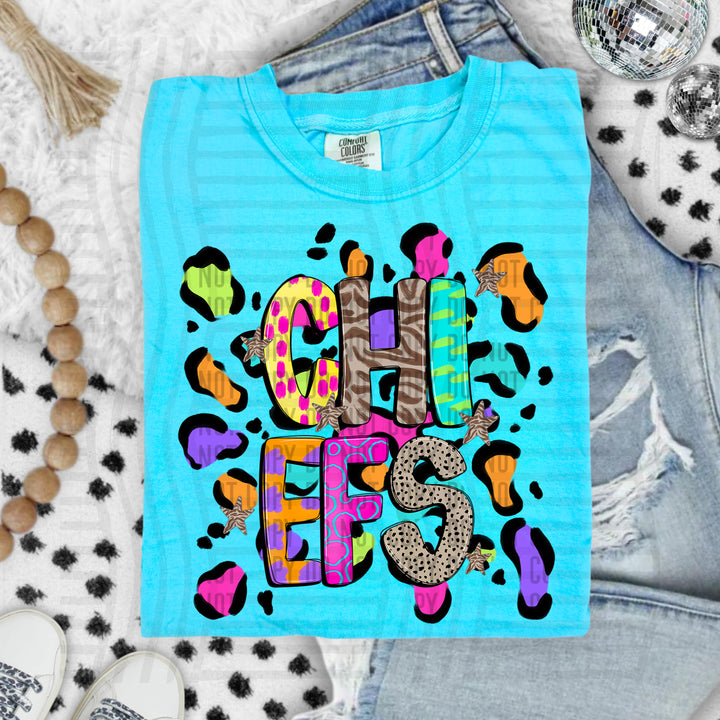 Funky Mix Up Leopard Spots DTF Print