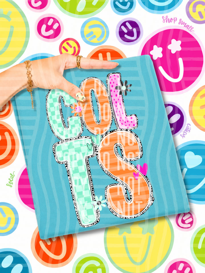 Happy Blooms Mascots DTF Print