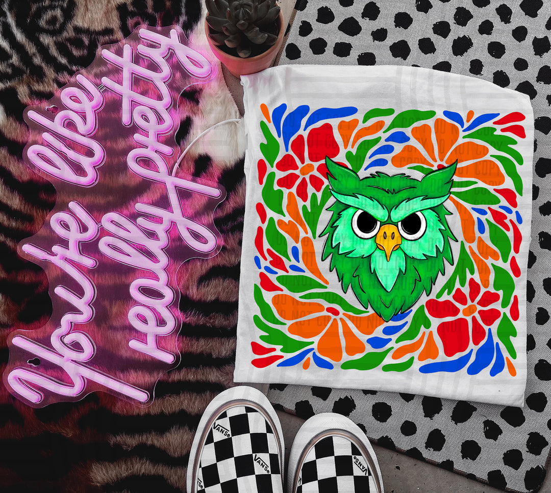 Retro Floral Mascot Heads DTF Print