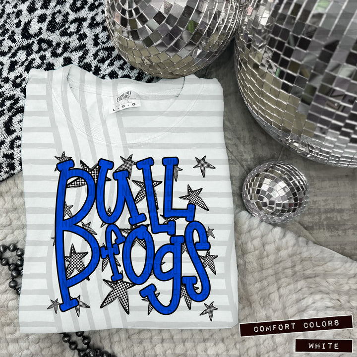 Blue Staggered DTF Print