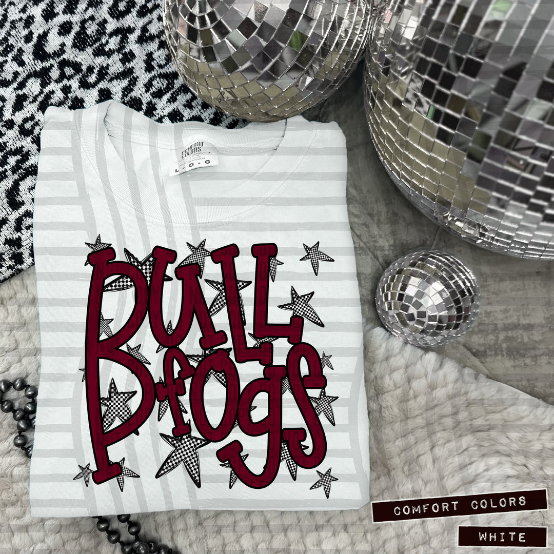 Maroon Staggered DTF Print