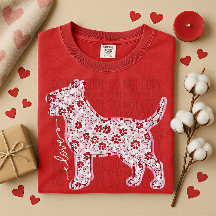 Valentine Dogs DTF Print