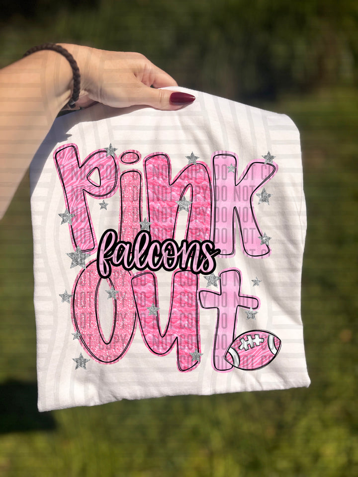 Pink Out Football DTF Print