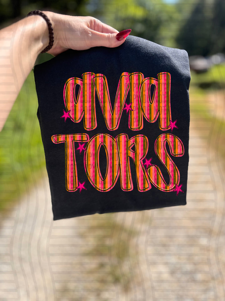 Holly Jolly Cheer Striped DTF Print