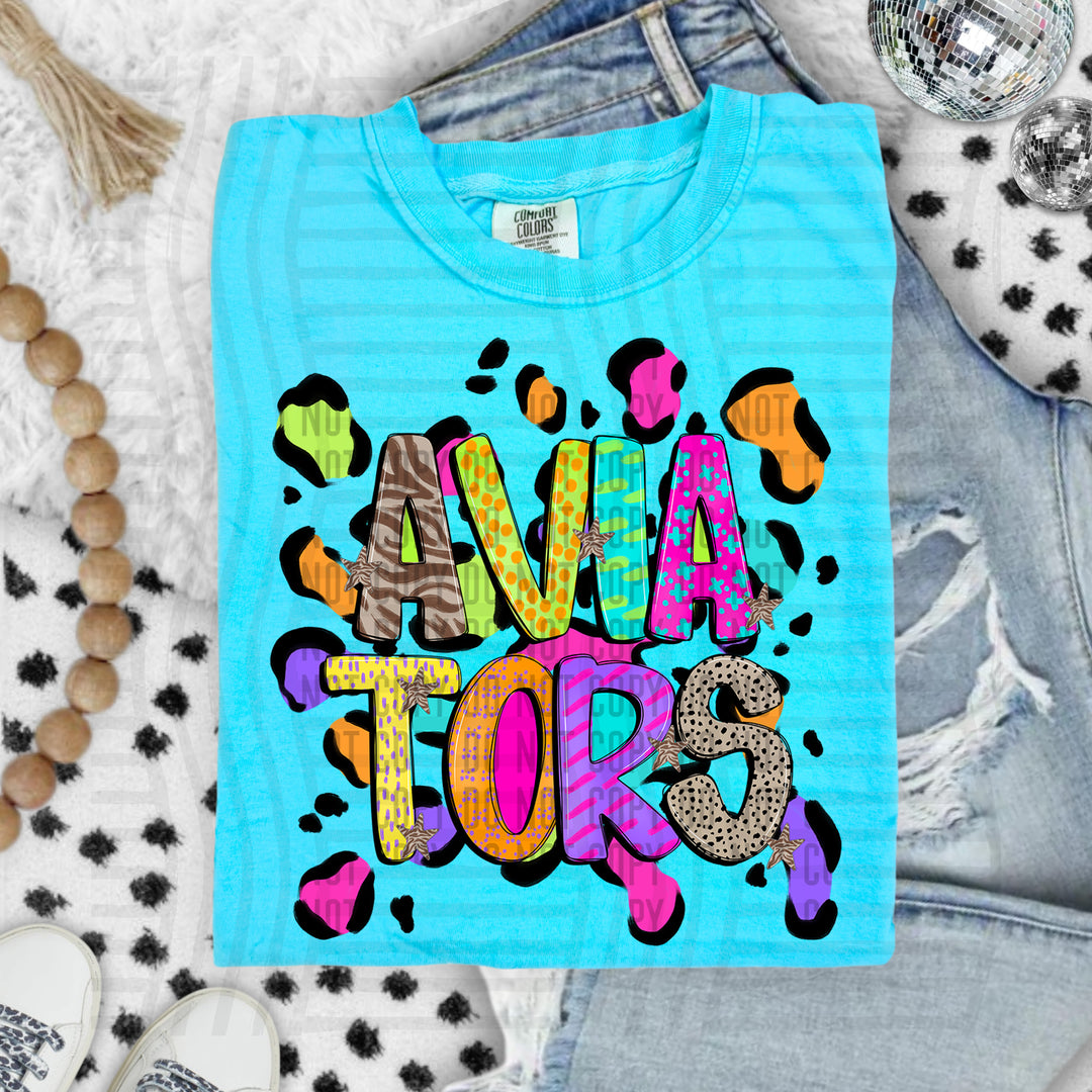 Funky Mix Up Leopard Spots DTF Print
