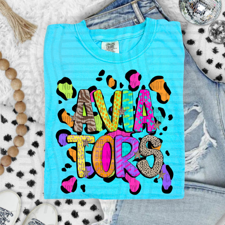Funky Mix Up Leopard Spots DTF Print