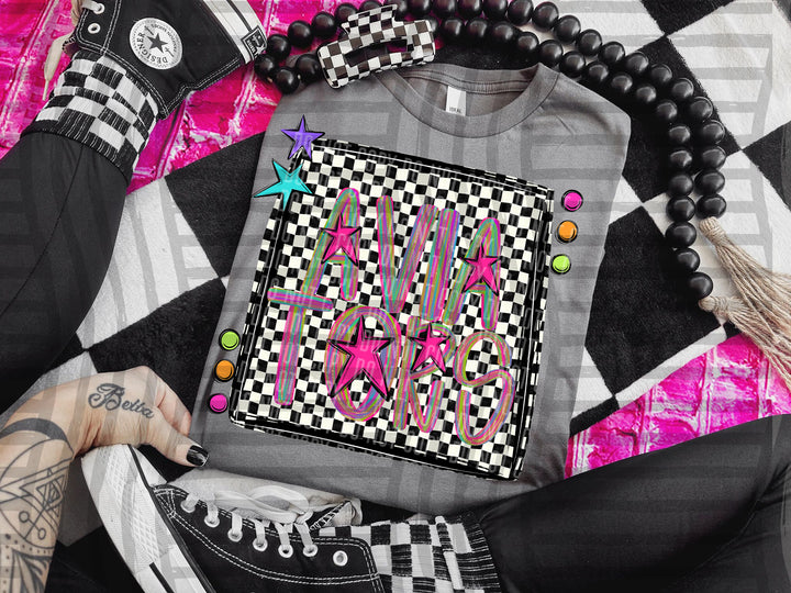 Pink Brushstroke Preppy DTF Print